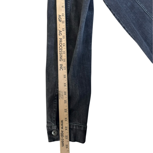 Tavik Visionaries Black Stretch Denim Jacket XL Contrast Pocket Trucker Z11 - Picture 6 of 9